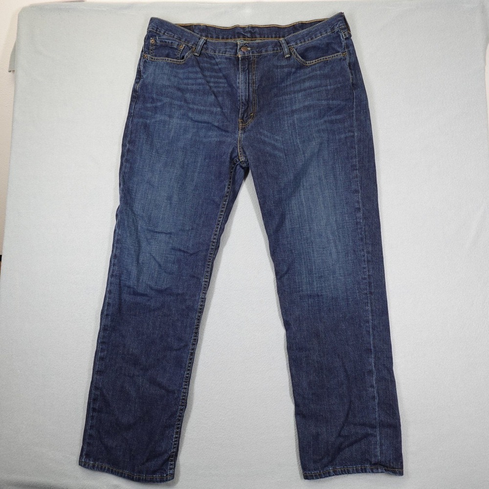 Levi's 514 Jeans Mens 42x32 Blue Straight Fit Denim Workwear Casual Classic